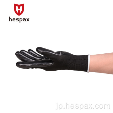 Hespax 13g滑らかなニトリル抗オイルアセンブリ手袋